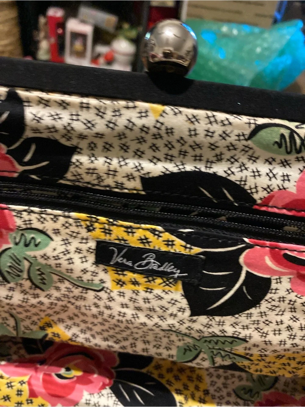 Vera Bradley classic black arm purse